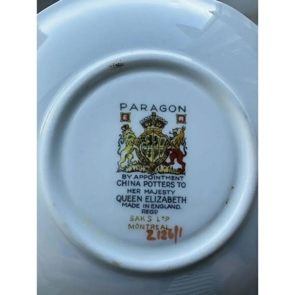 Paragon By Appt. China Potters To HM Queen Elizabeth England‎ 4 Saucers Only 5